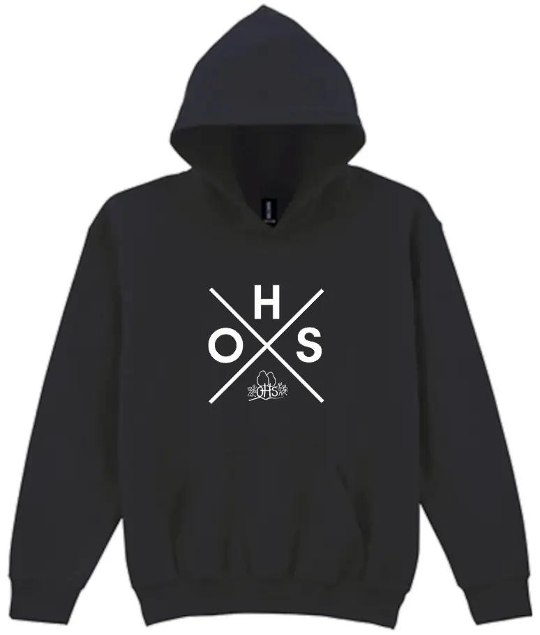 Hoodie Kinder Otto-Hahn-Schule Kreuz (Druck weiß)